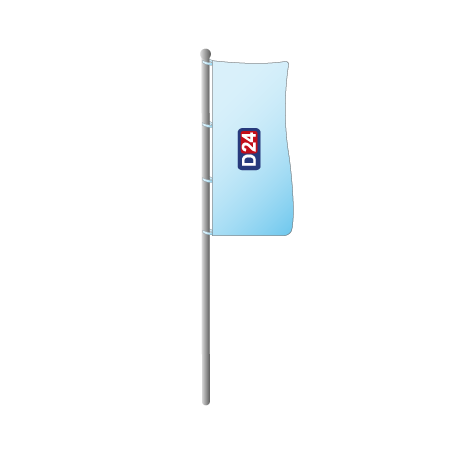 Hissflaggen ohne Ausleger | B 150 cm x H 350 cm | einseitig bedruckt