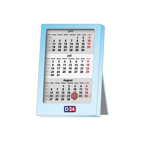 3-Monatskalender DATA - MINI - Zweijahreskalender