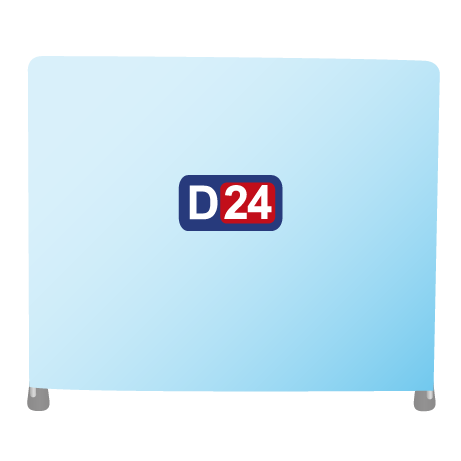 Textilwand ALU | 300er gerade | beidseitig bedruckt